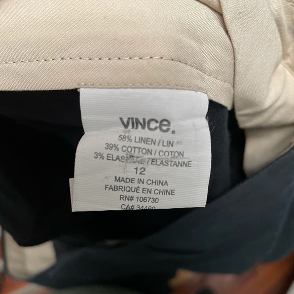 Vince Linen Blend Pants Size 12 | Lightweight Summer Trousers - Picture 9 of 9